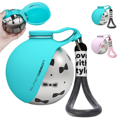 Creative Portable Pet Stainless Steel Water Cup – Small Dog Water Bottle & Convenient Puppy Travel Water Dispenser for Walking, Hiking & Outdoor Use