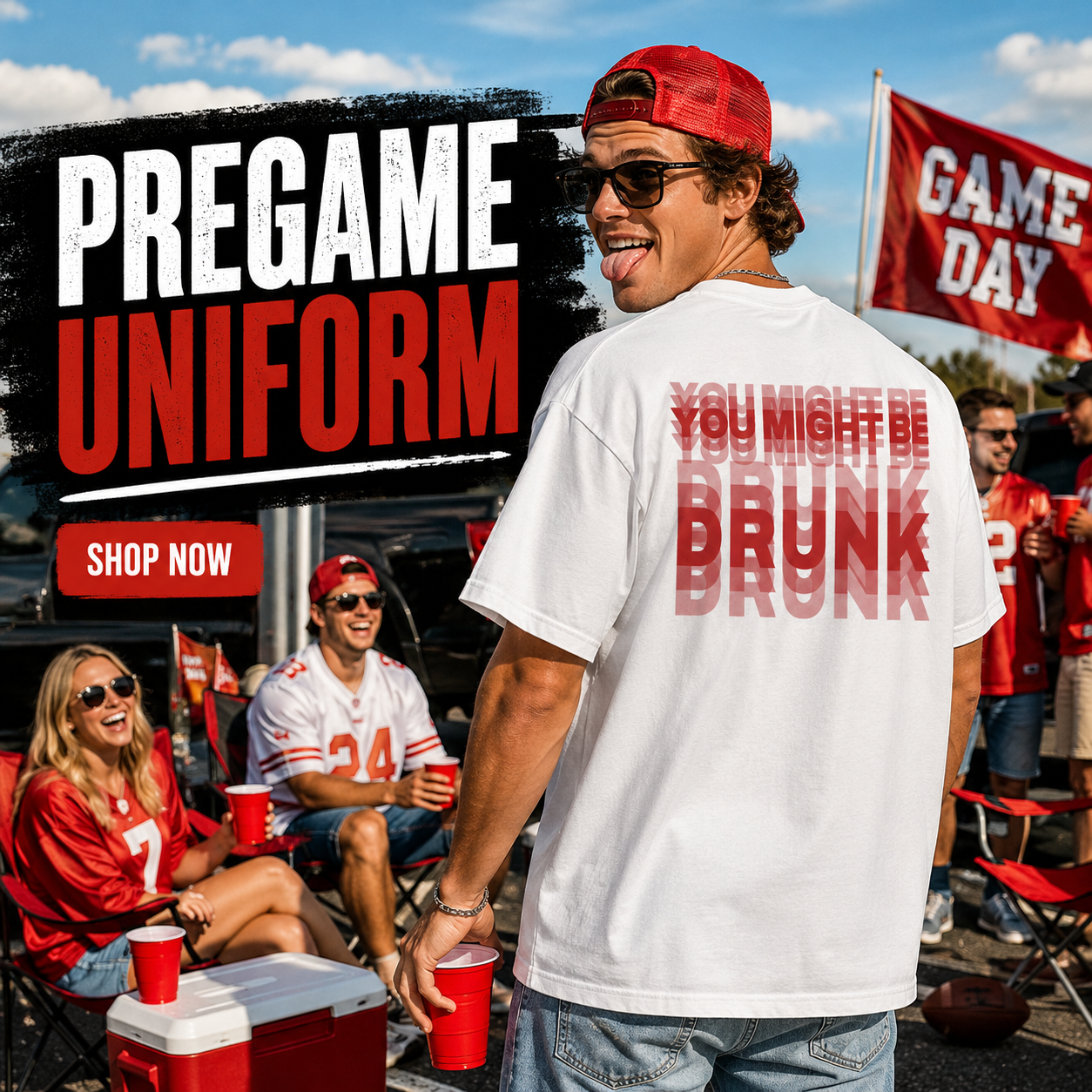 You Might Be Drunk Trippy Effect Print T-shirt