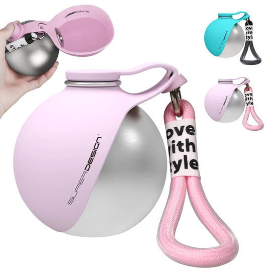 Creative Portable Pet Stainless Steel Water Cup – Small Dog Water Bottle & Convenient Puppy Travel Water Dispenser for Walking, Hiking & Outdoor Use