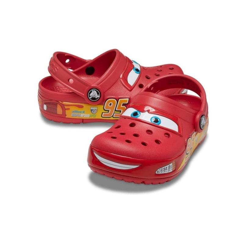 (Genuine) Kids Lightning 𝗠𝗰𝗤𝘂𝗲𝗲𝗻 Racing LED Clogs | Comfortable Non-Slip Sandals for Boys & Girls