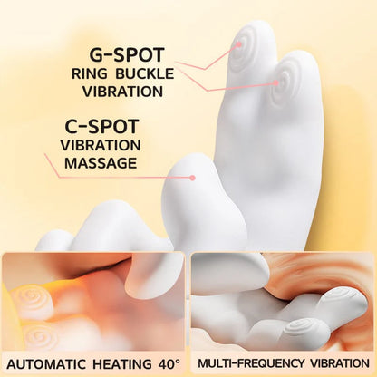 10-Mode Manual-Touch-Feel Heating Dual Massager — Multi-Functional Intimate Massager (USB Charging / Waterproof / Silent)