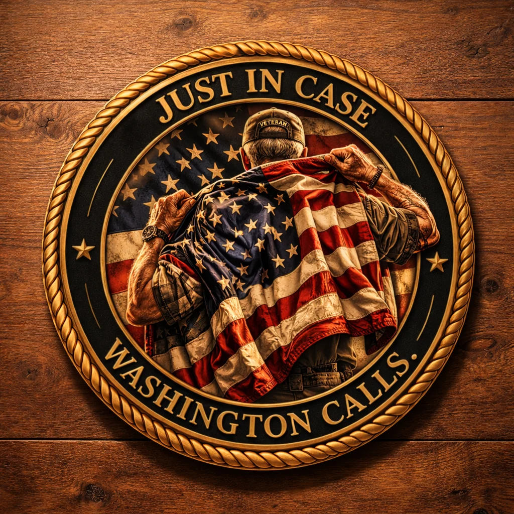 ⚡️Last Day 60% OFF🔥"Just In Case Washington Calls" Veteran Challenge Coin – Once A Soldier Always A Soldier