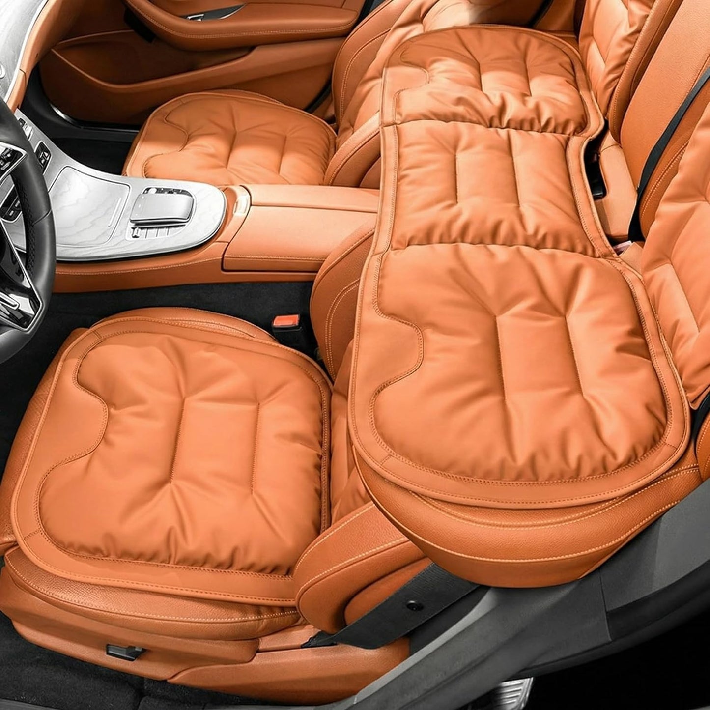 Premium Leather Seat Covers – Skin-Friendly, Stain-Resistant & Easy to Clean. Designed for Front and Rear Seats to Provide Full Coverage and Everyday Protection.（Multiple Brands to Choose From）