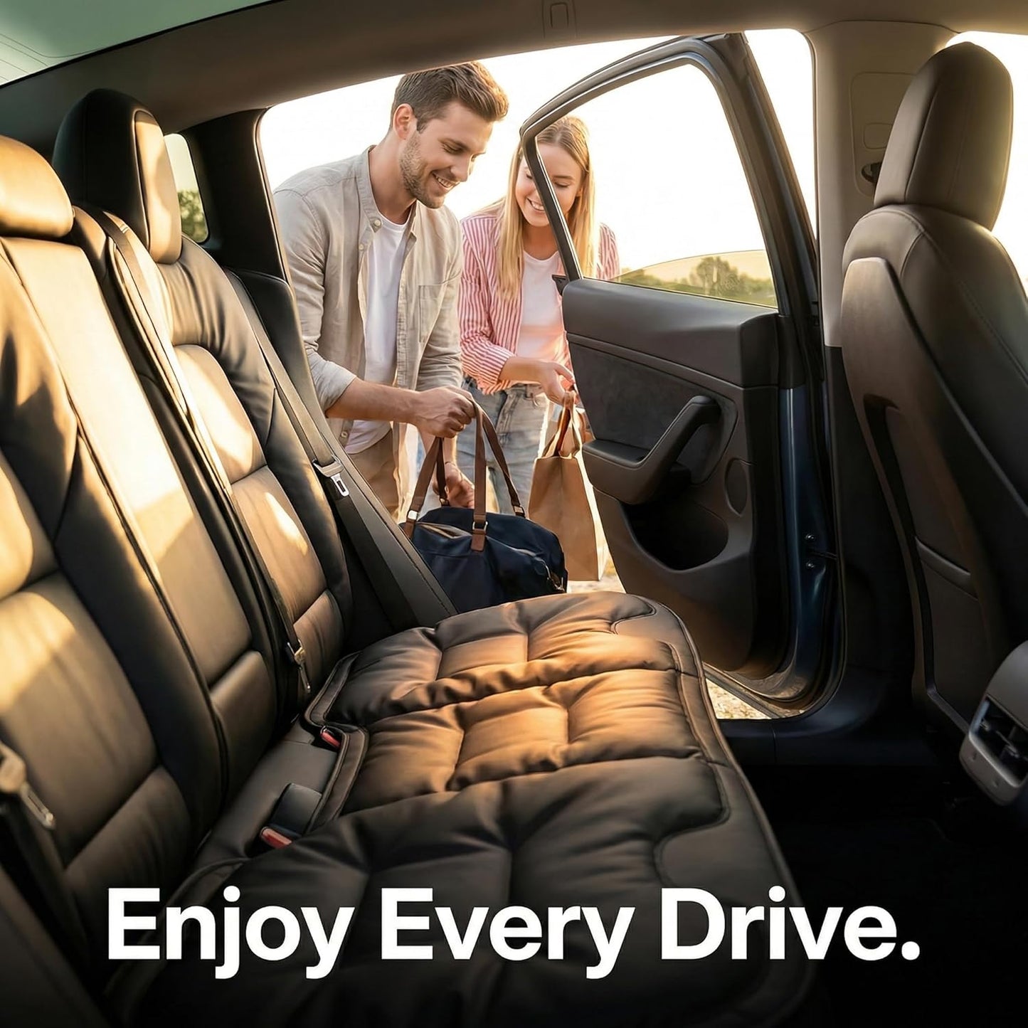 Premium Leather Seat Covers – Skin-Friendly, Stain-Resistant & Easy to Clean. Designed for Front and Rear Seats to Provide Full Coverage and Everyday Protection.（Multiple Brands to Choose From）
