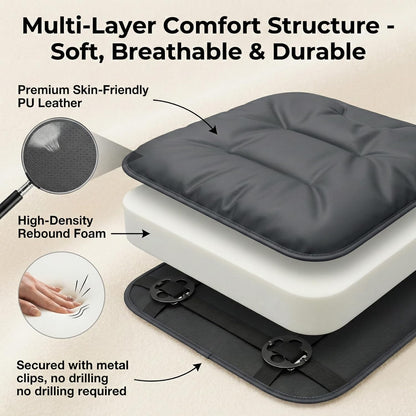 Premium Leather Seat Covers – Skin-Friendly, Stain-Resistant & Easy to Clean. Designed for Front and Rear Seats to Provide Full Coverage and Everyday Protection.（Multiple Brands to Choose From）