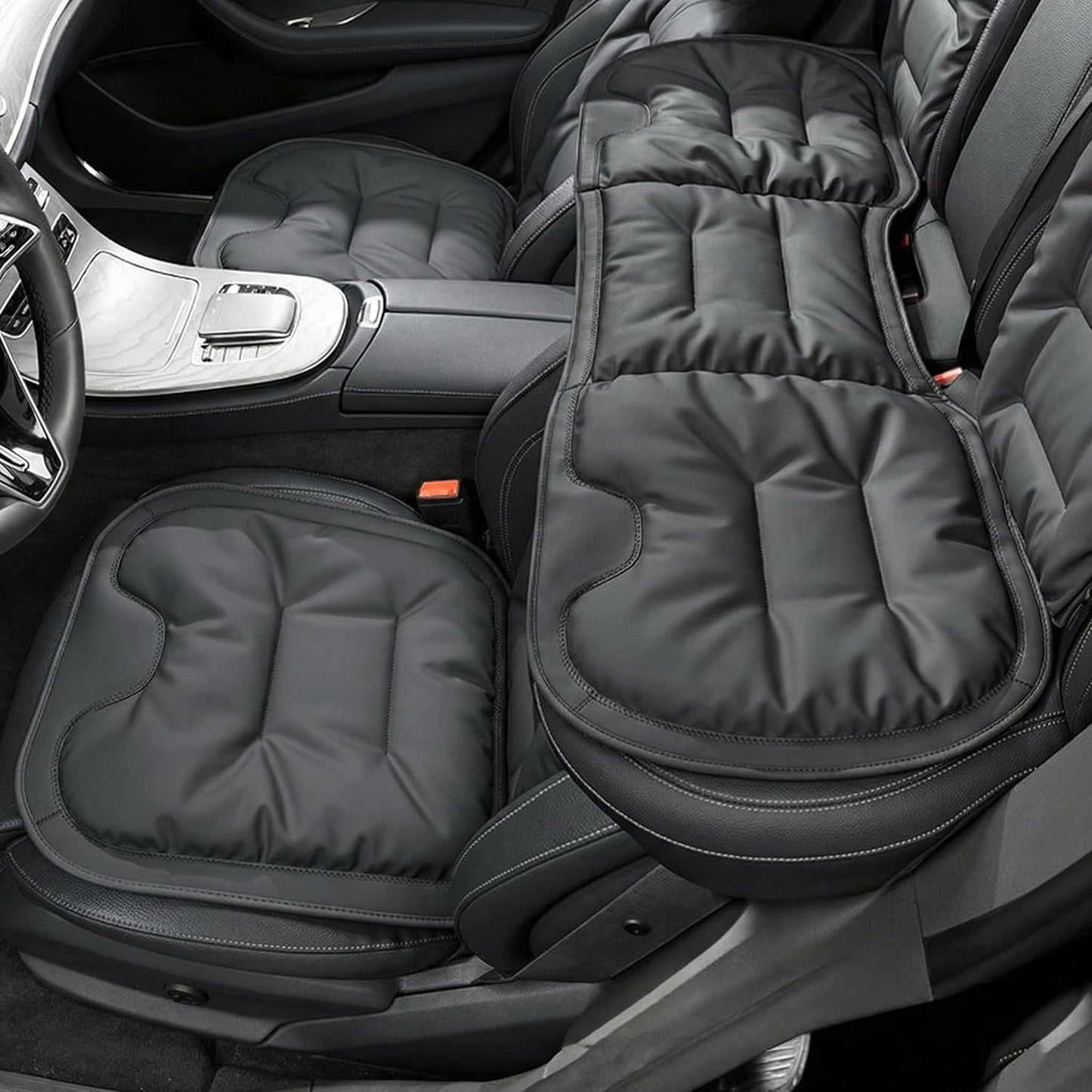 Premium Leather Seat Covers – Skin-Friendly, Stain-Resistant & Easy to Clean. Designed for Front and Rear Seats to Provide Full Coverage and Everyday Protection.（Multiple Brands to Choose From）