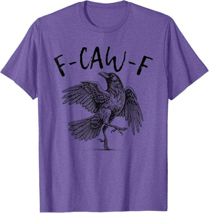 Black Crow F-Caw-F Funny Screaming Chicken T-Shirt